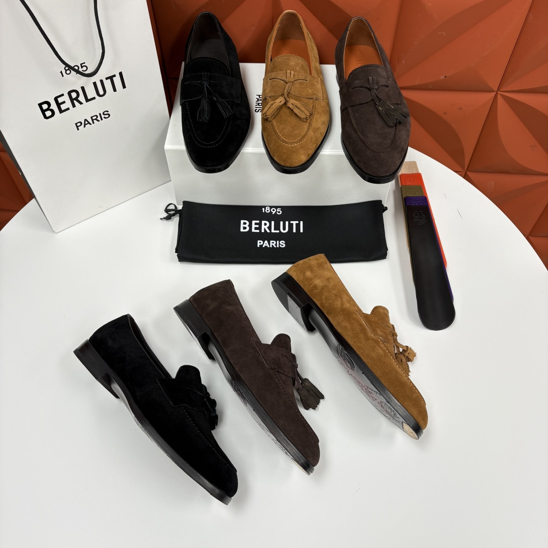 💋💍Berlut* /布鲁提 新品男士流苏乐福鞋皮鞋 以精湛工艺诠释高端男鞋魅力。经典与质感的交融 延续