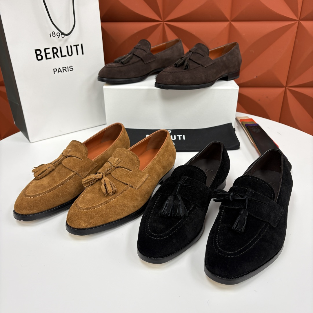 💋💍Berlut* /布鲁提 新品男士流苏乐福鞋皮鞋 以精湛工艺诠释高端男鞋魅力。经典与质感的交融 延续