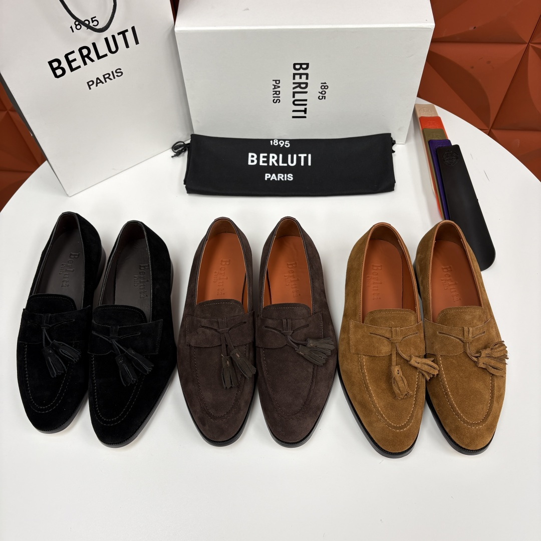 💋💍Berlut* /布鲁提 新品男士流苏乐福鞋皮鞋 以精湛工艺诠释高端男鞋魅力。经典与质感的交融 延续