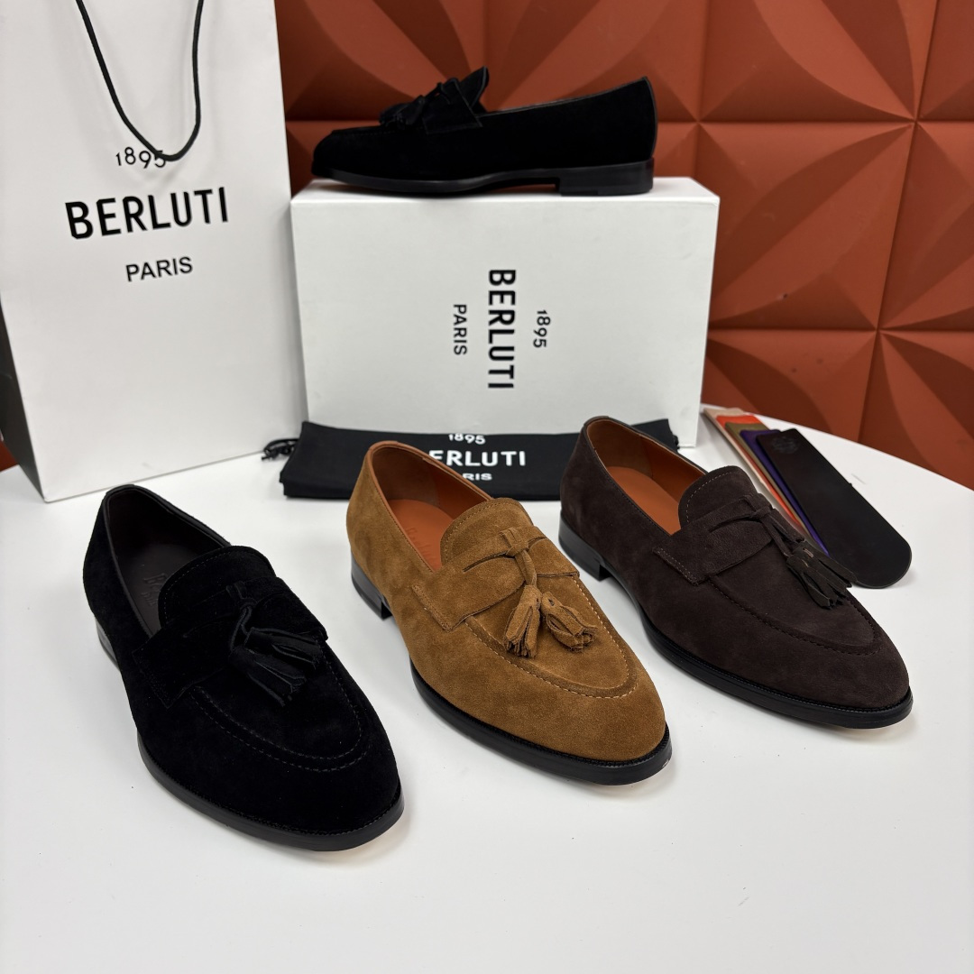 💋💍Berlut* /布鲁提 新品男士流苏乐福鞋皮鞋 以精湛工艺诠释高端男鞋魅力。经典与质感的交融 延续