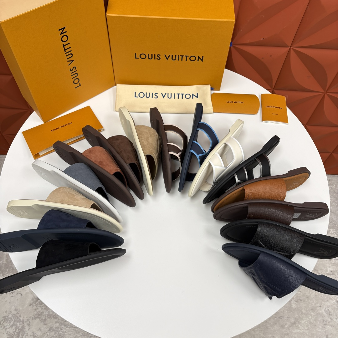 💋💍L家夏季新品 路易-威登 L*V PORTOFINO 凉拖 官方 7,050 将法式奢华与夏日休闲完