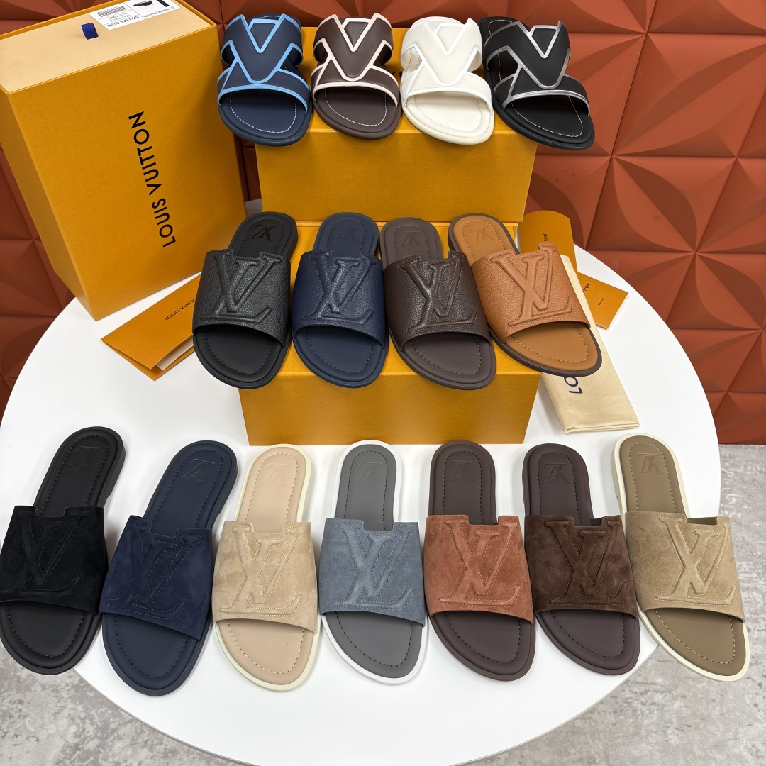 💋💍L家夏季新品 路易-威登 L*V PORTOFINO 凉拖 官方 7,050 将法式奢华与夏日休闲完