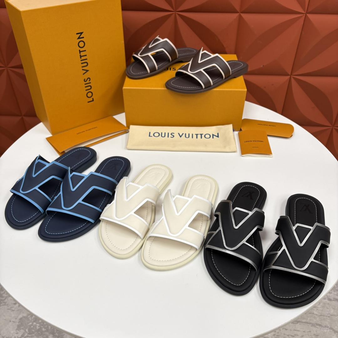 💋💍L家夏季新品 路易-威登 L*V PORTOFINO 凉拖 官方 7,050 将法式奢华与夏日休闲完