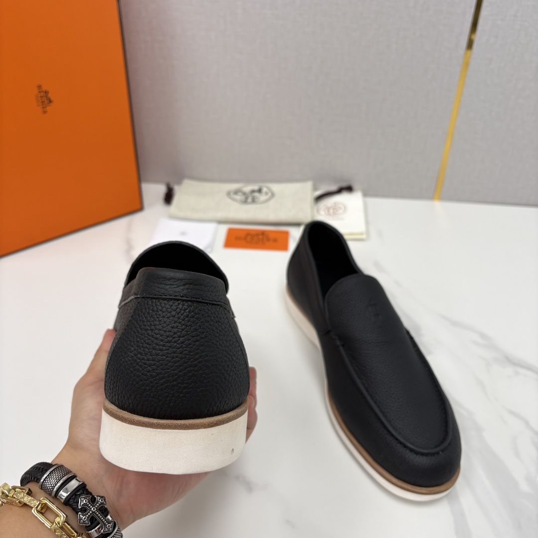 💋💍H家新品 Hermè* 爱马-仕 Low 荔枝纹牛皮乐福鞋 官方 9,250 甄选进口牛皮材质打造 