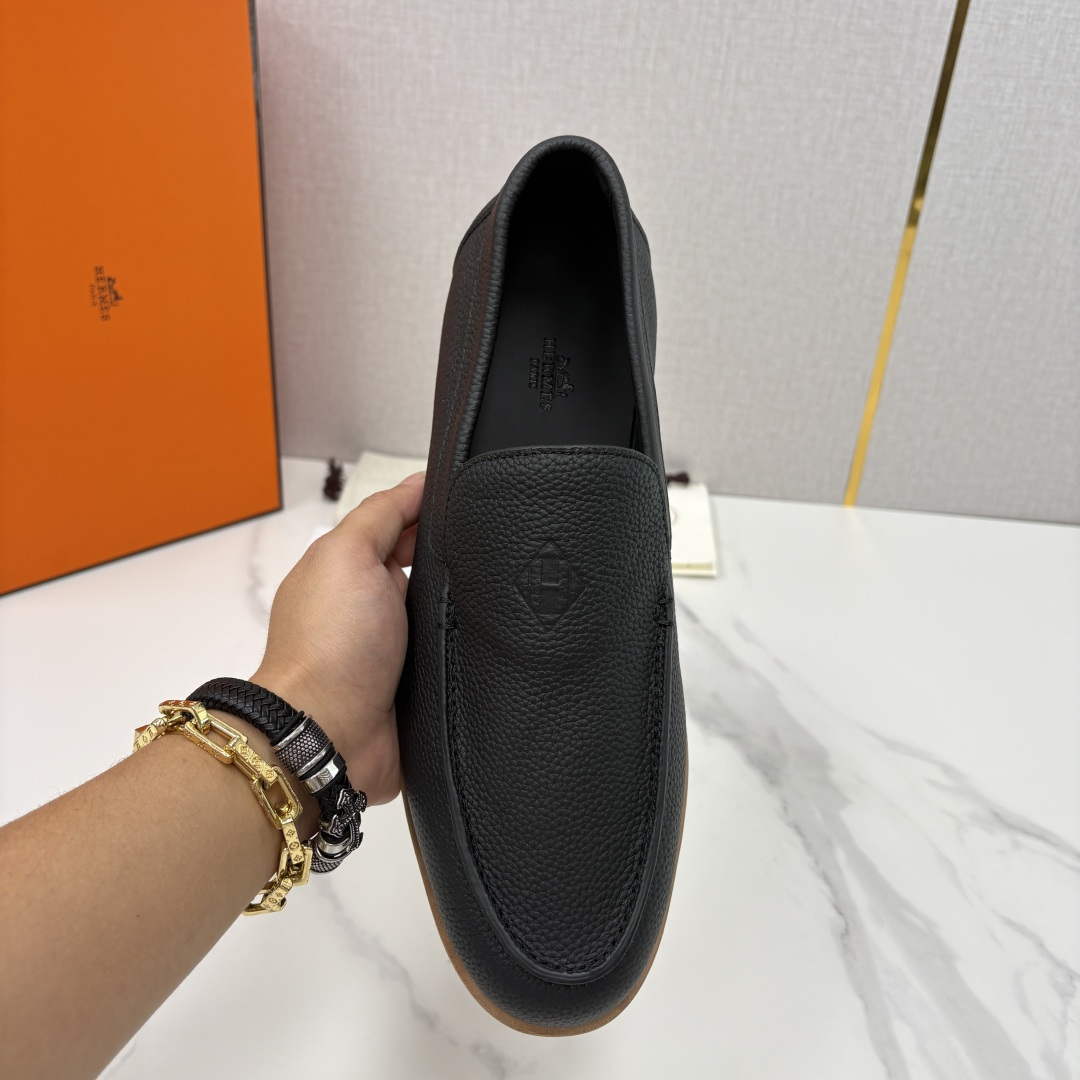 💋💍H家新品 Hermè* 爱马-仕 Low 荔枝纹牛皮乐福鞋 官方 9,250 甄选进口牛皮材质打造 