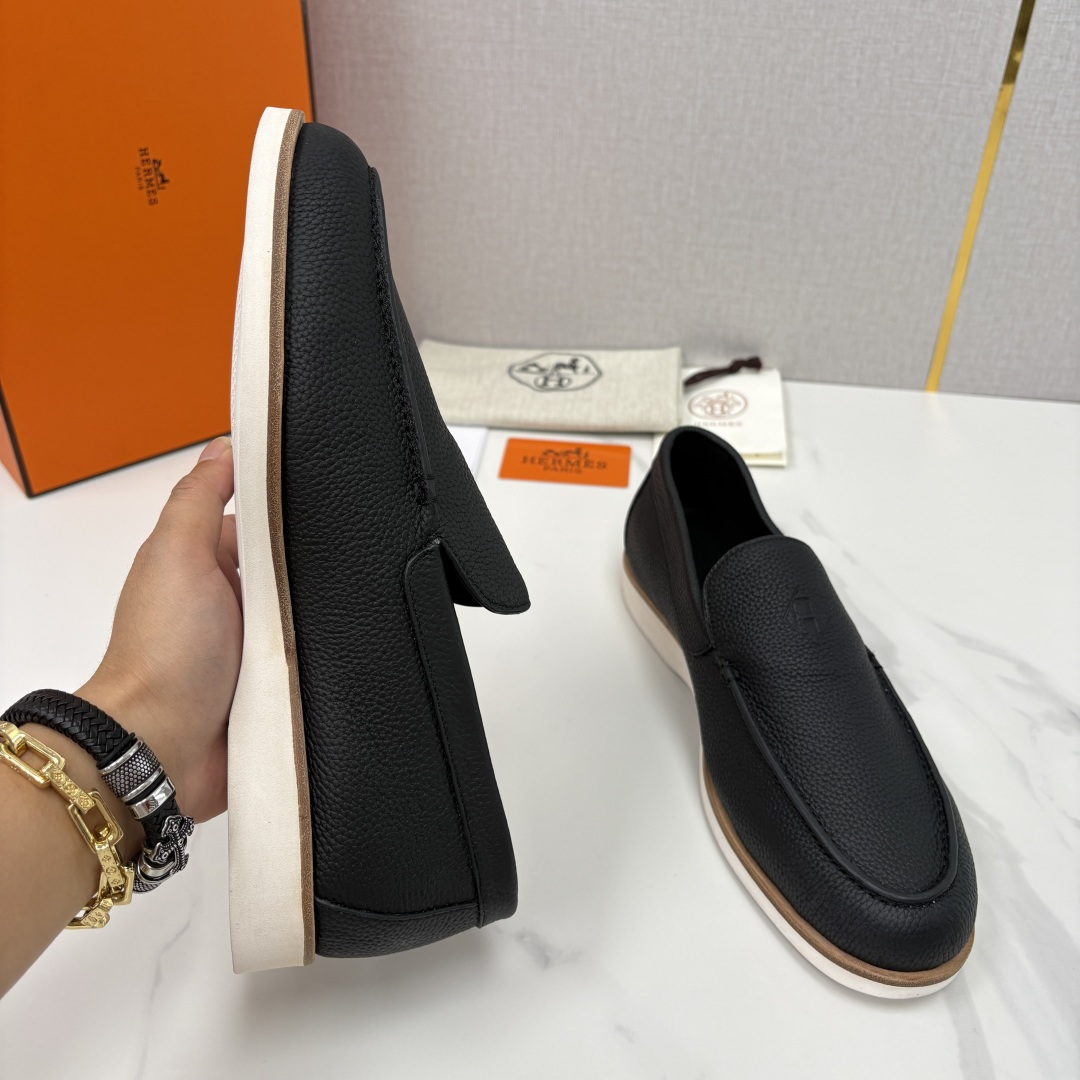 💋💍H家新品 Hermè* 爱马-仕 Low 荔枝纹牛皮乐福鞋 官方 9,250 甄选进口牛皮材质打造 