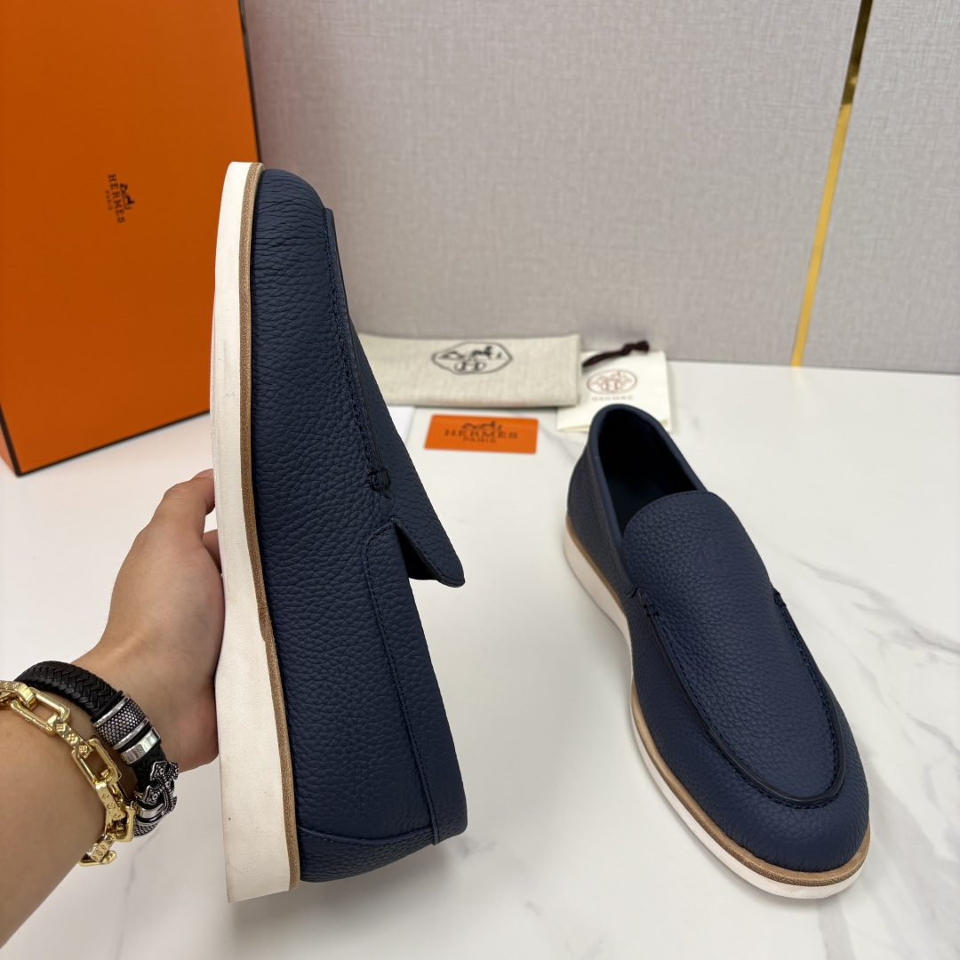 💋💍H家新品 Hermè* 爱马-仕 Low 荔枝纹牛皮乐福鞋 官方 9,250 甄选进口牛皮材质打造 