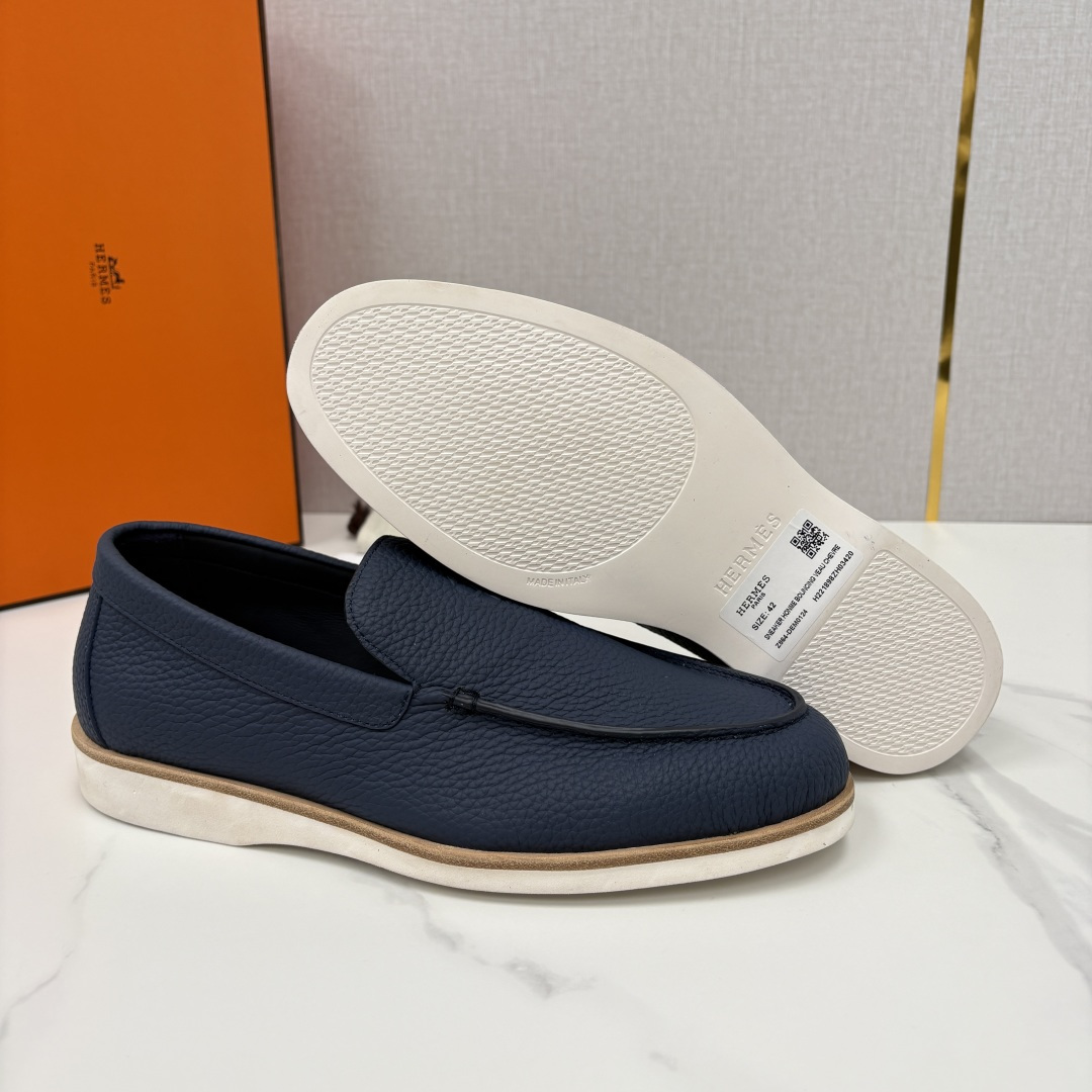 💋💍H家新品 Hermè* 爱马-仕 Low 荔枝纹牛皮乐福鞋 官方 9,250 甄选进口牛皮材质打造 