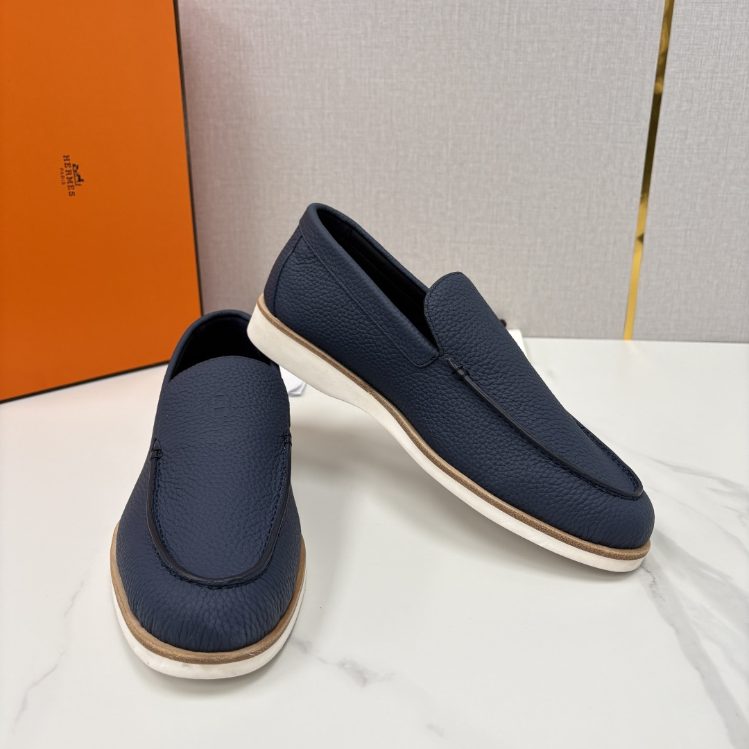 💋💍H家新品 Hermè* 爱马-仕 Low 荔枝纹牛皮乐福鞋 官方 9,250 甄选进口牛皮材质打造 