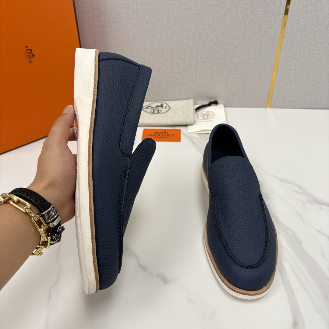 💋💍H家新品 Hermè* 爱马-仕 Low 荔枝纹牛皮乐福鞋 官方 9,250 甄选进口牛皮材质打造 