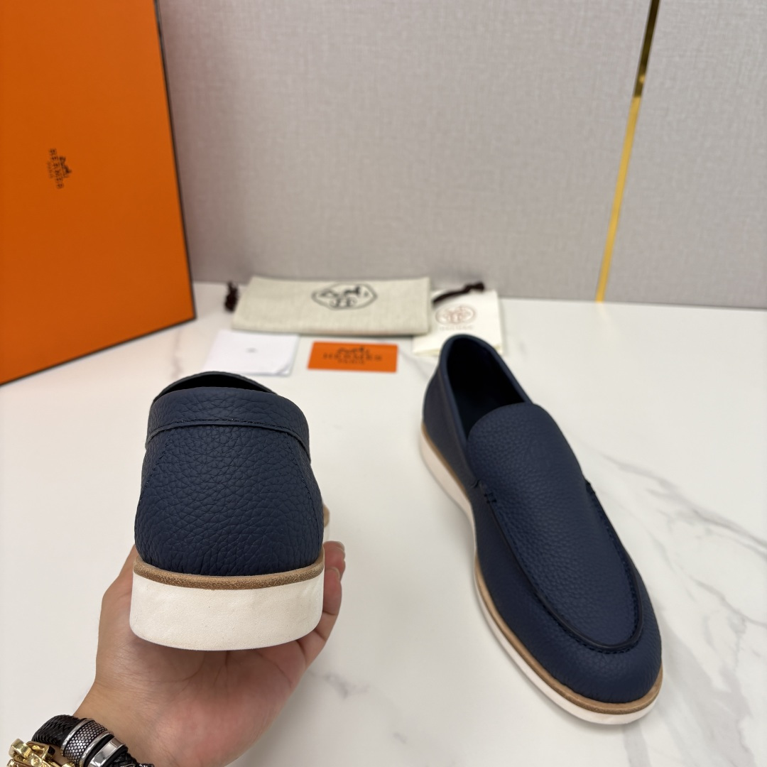 💋💍H家新品 Hermè* 爱马-仕 Low 荔枝纹牛皮乐福鞋 官方 9,250 甄选进口牛皮材质打造 