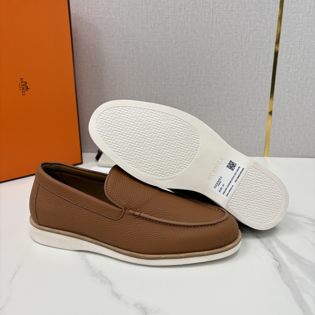 💋💍H家新品 Hermè* 爱马-仕 Low 荔枝纹牛皮乐福鞋 官方 9,250 甄选进口牛皮材质打造 
