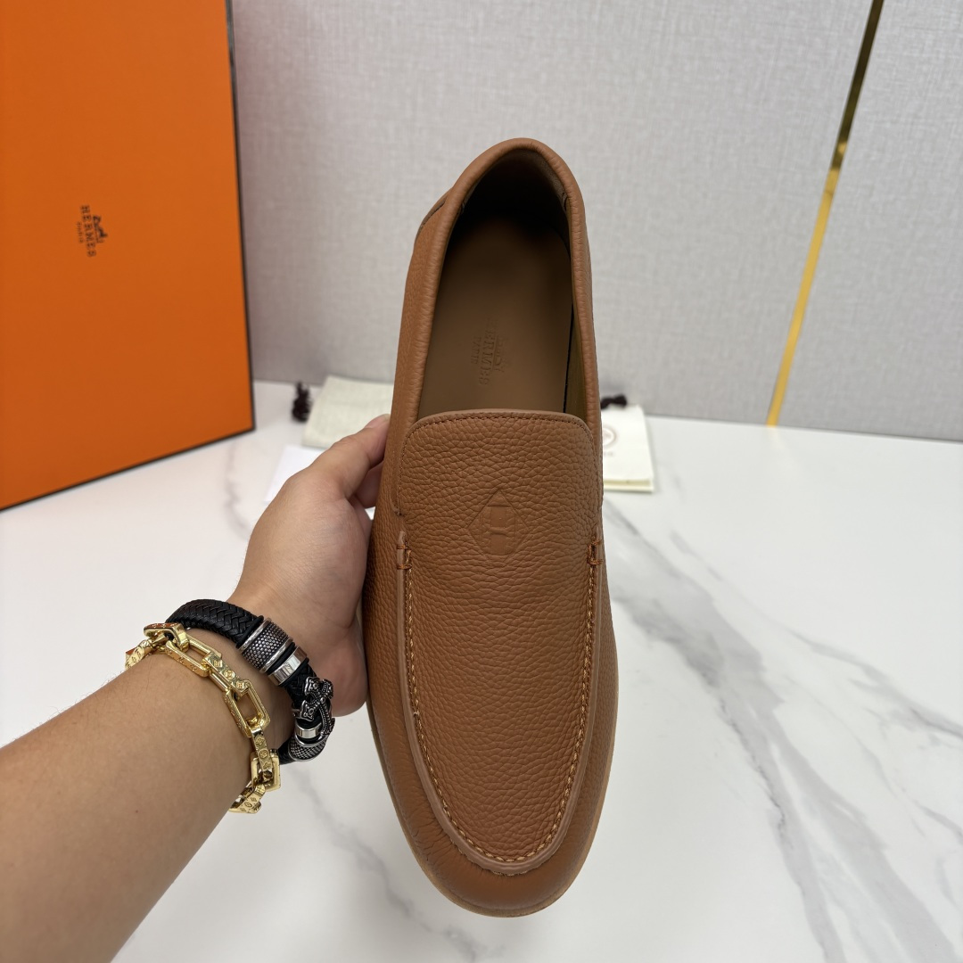 💋💍H家新品 Hermè* 爱马-仕 Low 荔枝纹牛皮乐福鞋 官方 9,250 甄选进口牛皮材质打造 