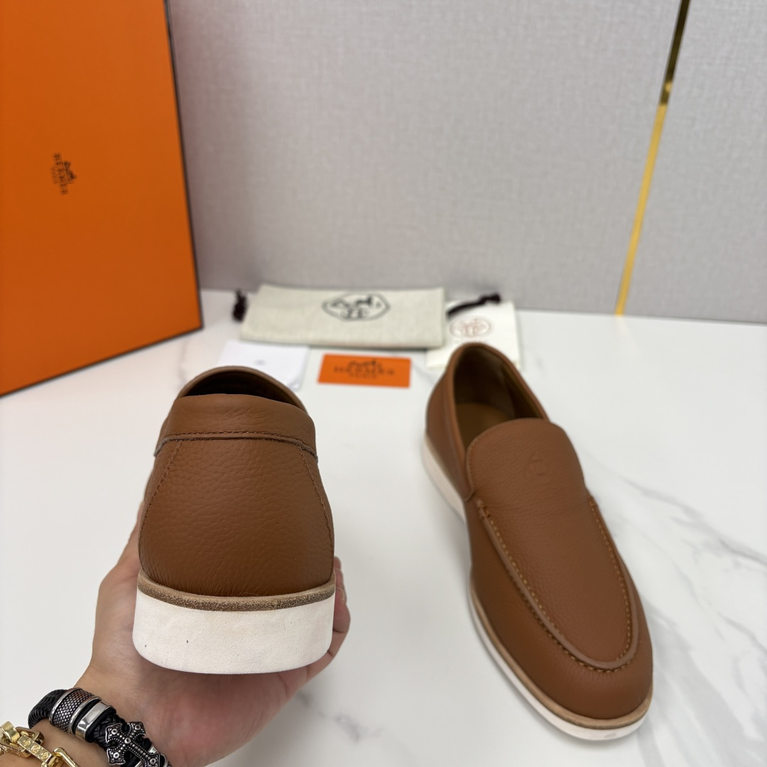 💋💍H家新品 Hermè* 爱马-仕 Low 荔枝纹牛皮乐福鞋 官方 9,250 甄选进口牛皮材质打造 