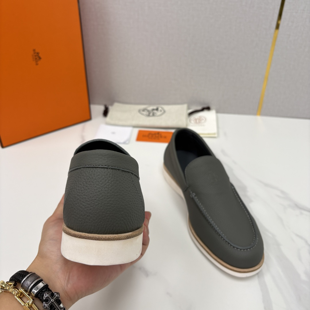 💋💍H家新品 Hermè* 爱马-仕 Low 荔枝纹牛皮乐福鞋 官方 9,250 甄选进口牛皮材质打造 