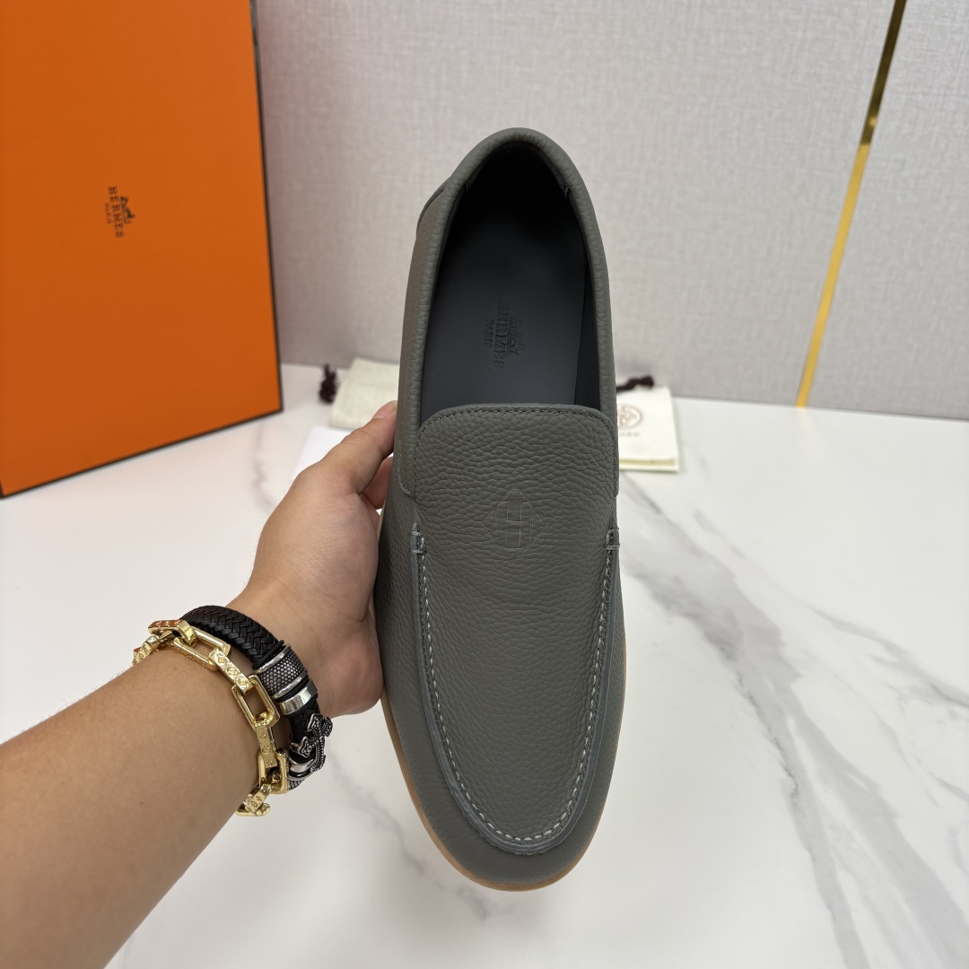 💋💍H家新品 Hermè* 爱马-仕 Low 荔枝纹牛皮乐福鞋 官方 9,250 甄选进口牛皮材质打造 