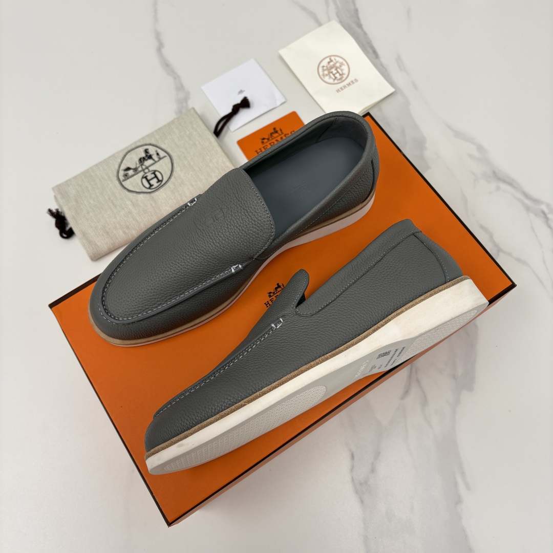 💋💍H家新品 Hermè* 爱马-仕 Low 荔枝纹牛皮乐福鞋 官方 9,250 甄选进口牛皮材质打造 