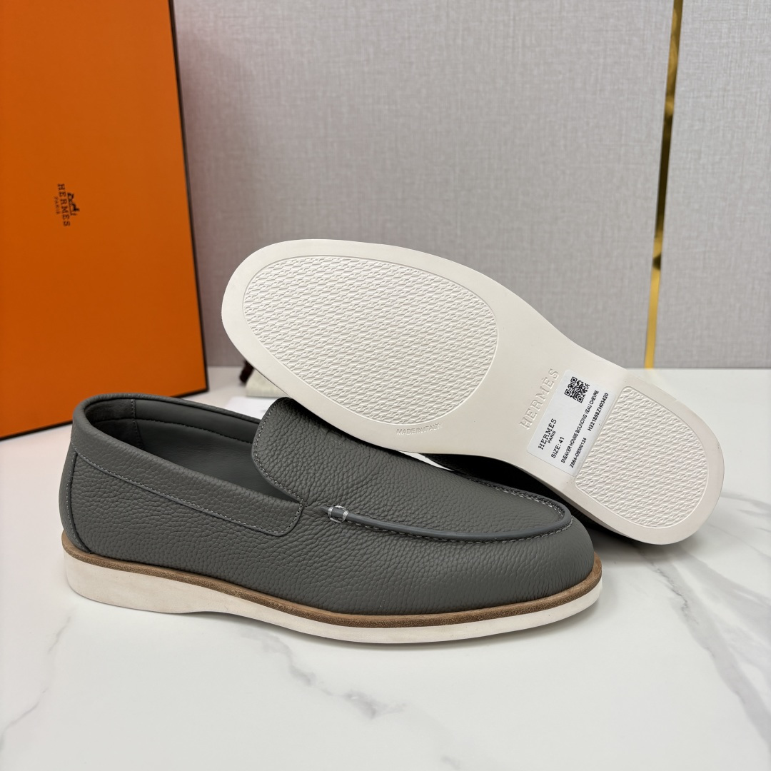 💋💍H家新品 Hermè* 爱马-仕 Low 荔枝纹牛皮乐福鞋 官方 9,250 甄选进口牛皮材质打造 