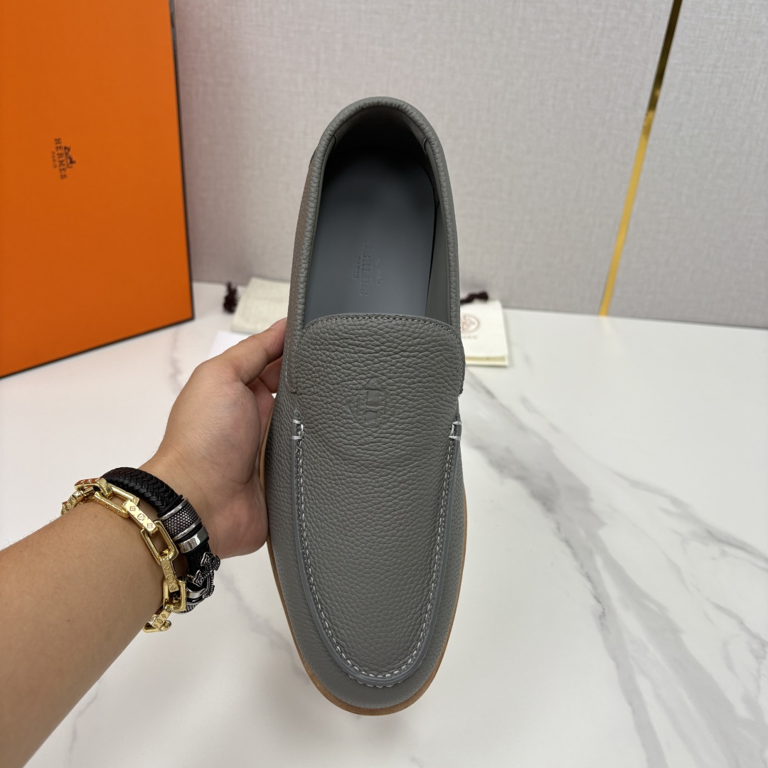 💋💍H家新品 Hermè* 爱马-仕 Low 荔枝纹牛皮乐福鞋 官方 9,250 甄选进口牛皮材质打造 