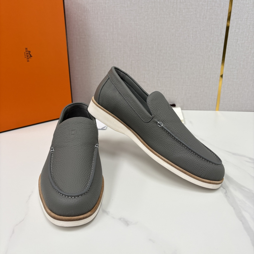 💋💍H家新品 Hermè* 爱马-仕 Low 荔枝纹牛皮乐福鞋 官方 9,250 甄选进口牛皮材质打造 