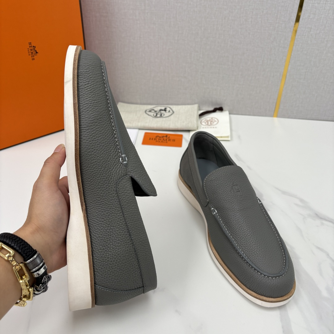 💋💍H家新品 Hermè* 爱马-仕 Low 荔枝纹牛皮乐福鞋 官方 9,250 甄选进口牛皮材质打造 