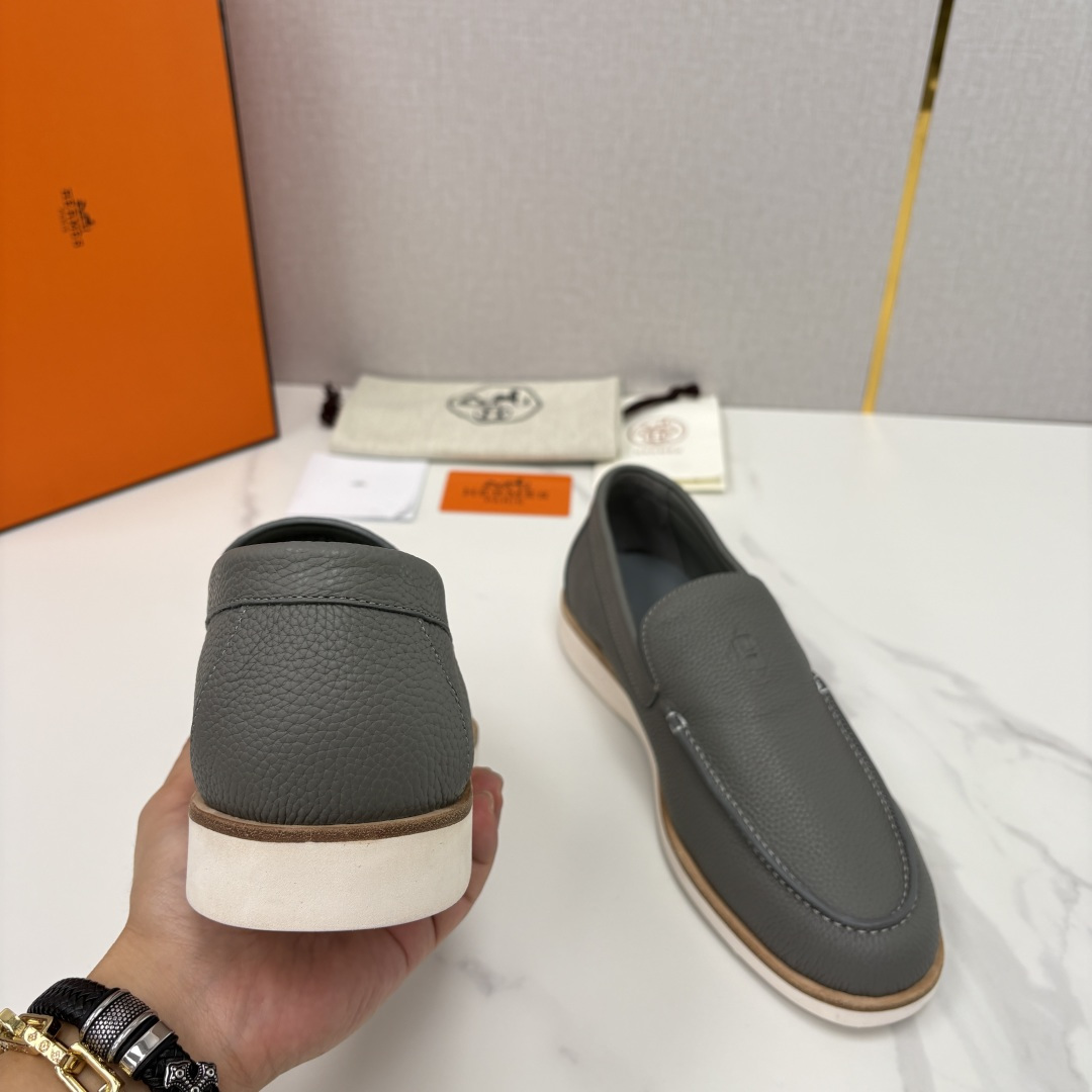 💋💍H家新品 Hermè* 爱马-仕 Low 荔枝纹牛皮乐福鞋 官方 9,250 甄选进口牛皮材质打造 
