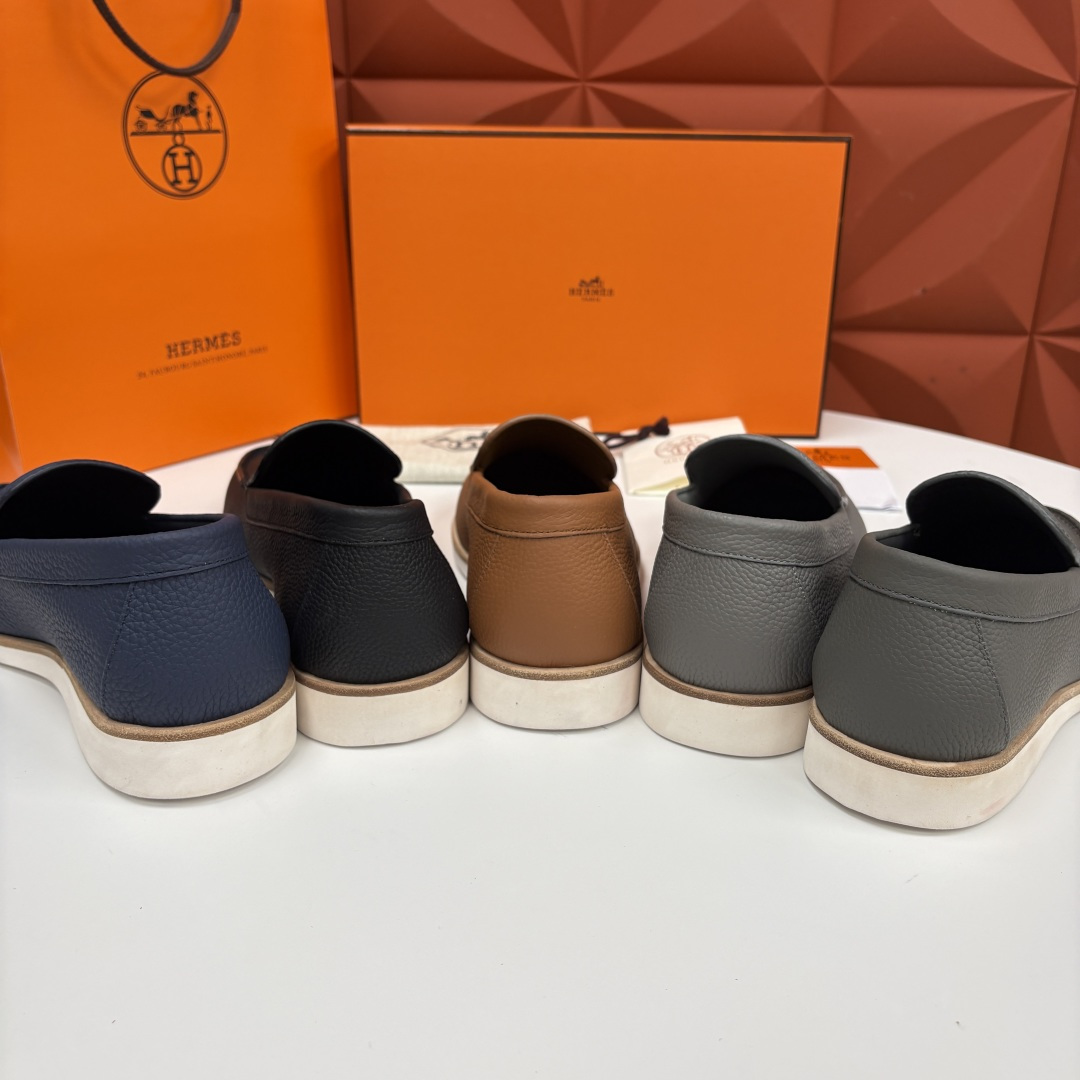 💋💍H家新品 Hermè* 爱马-仕 Low 荔枝纹牛皮乐福鞋 官方 9,250 甄选进口牛皮材质打造 