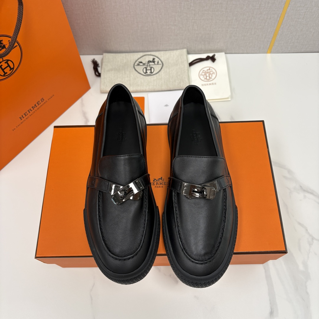 💋💍H家新品 Hermè* 爱马-仕 Job kelly 扣牛皮乐福鞋 官方 9,300 甄选进口小牛皮