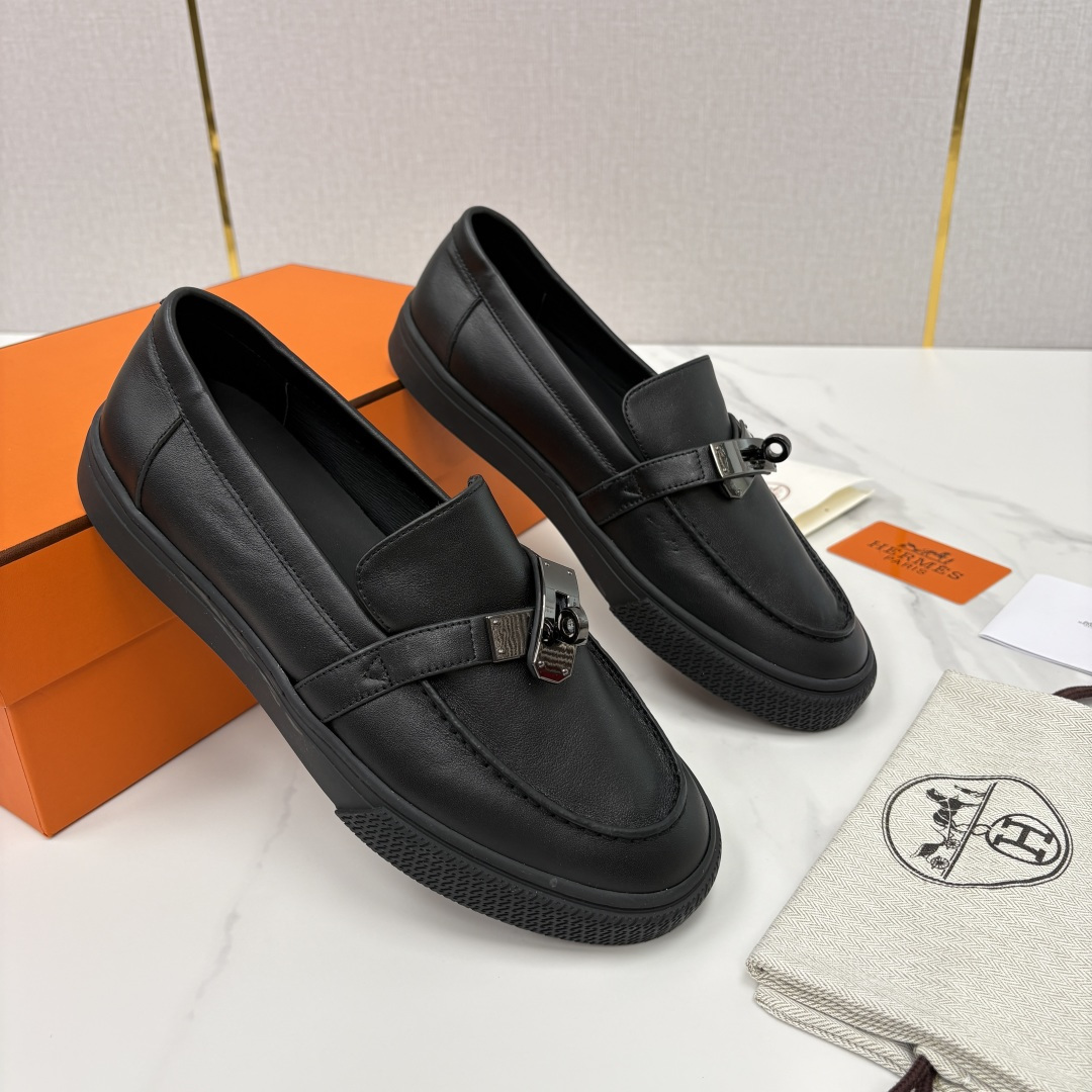 💋💍H家新品 Hermè* 爱马-仕 Job kelly 扣牛皮乐福鞋 官方 9,300 甄选进口小牛皮