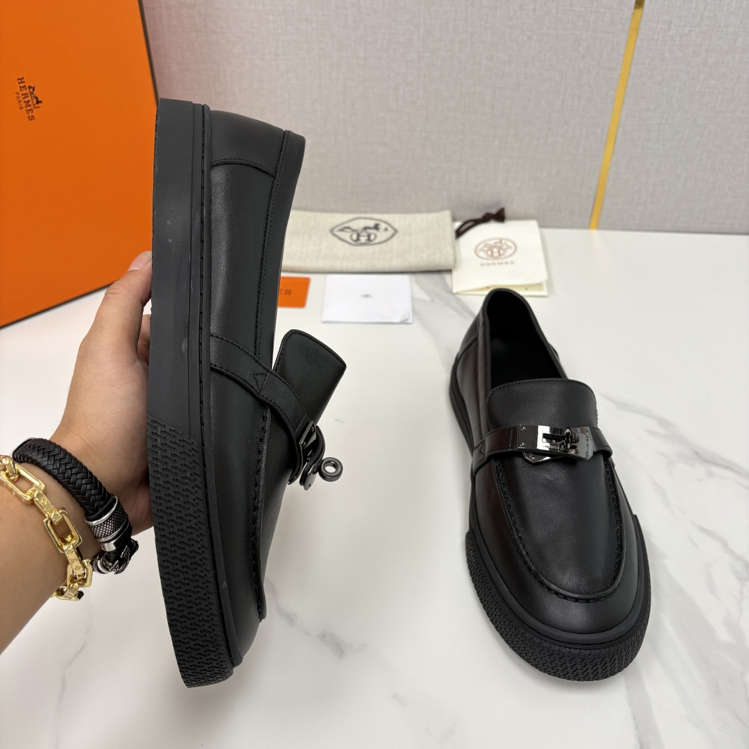 💋💍H家新品 Hermè* 爱马-仕 Job kelly 扣牛皮乐福鞋 官方 9,300 甄选进口小牛皮