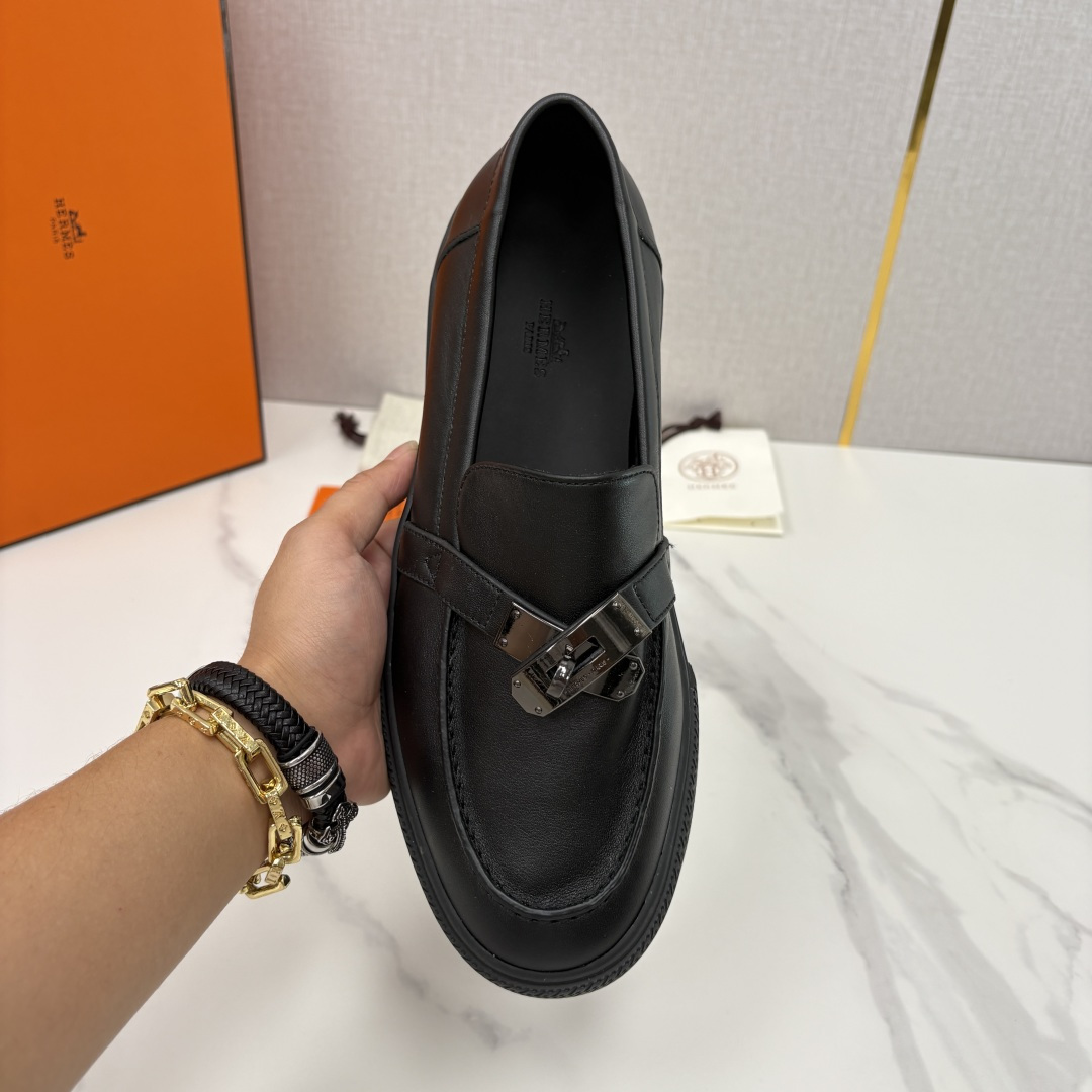 💋💍H家新品 Hermè* 爱马-仕 Job kelly 扣牛皮乐福鞋 官方 9,300 甄选进口小牛皮