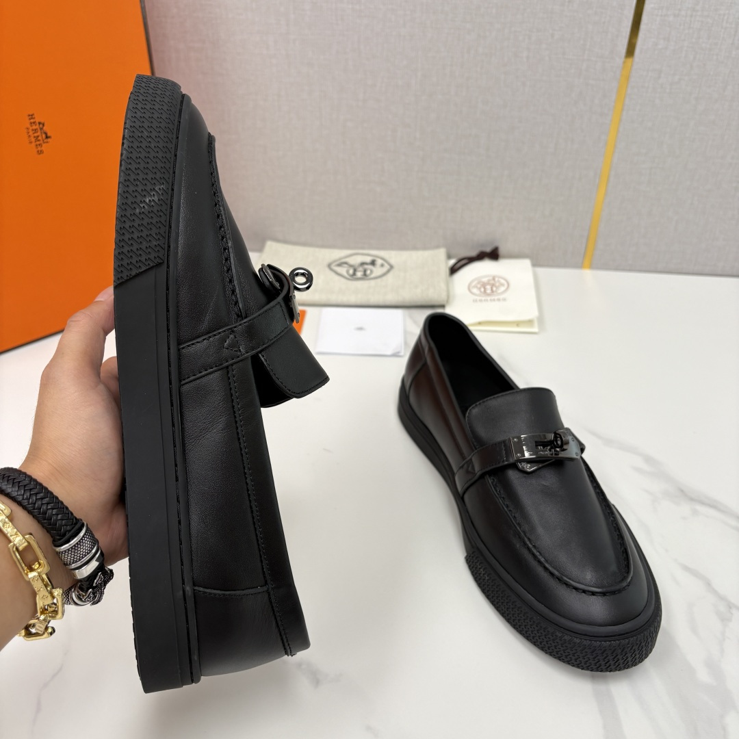 💋💍H家新品 Hermè* 爱马-仕 Job kelly 扣牛皮乐福鞋 官方 9,300 甄选进口小牛皮