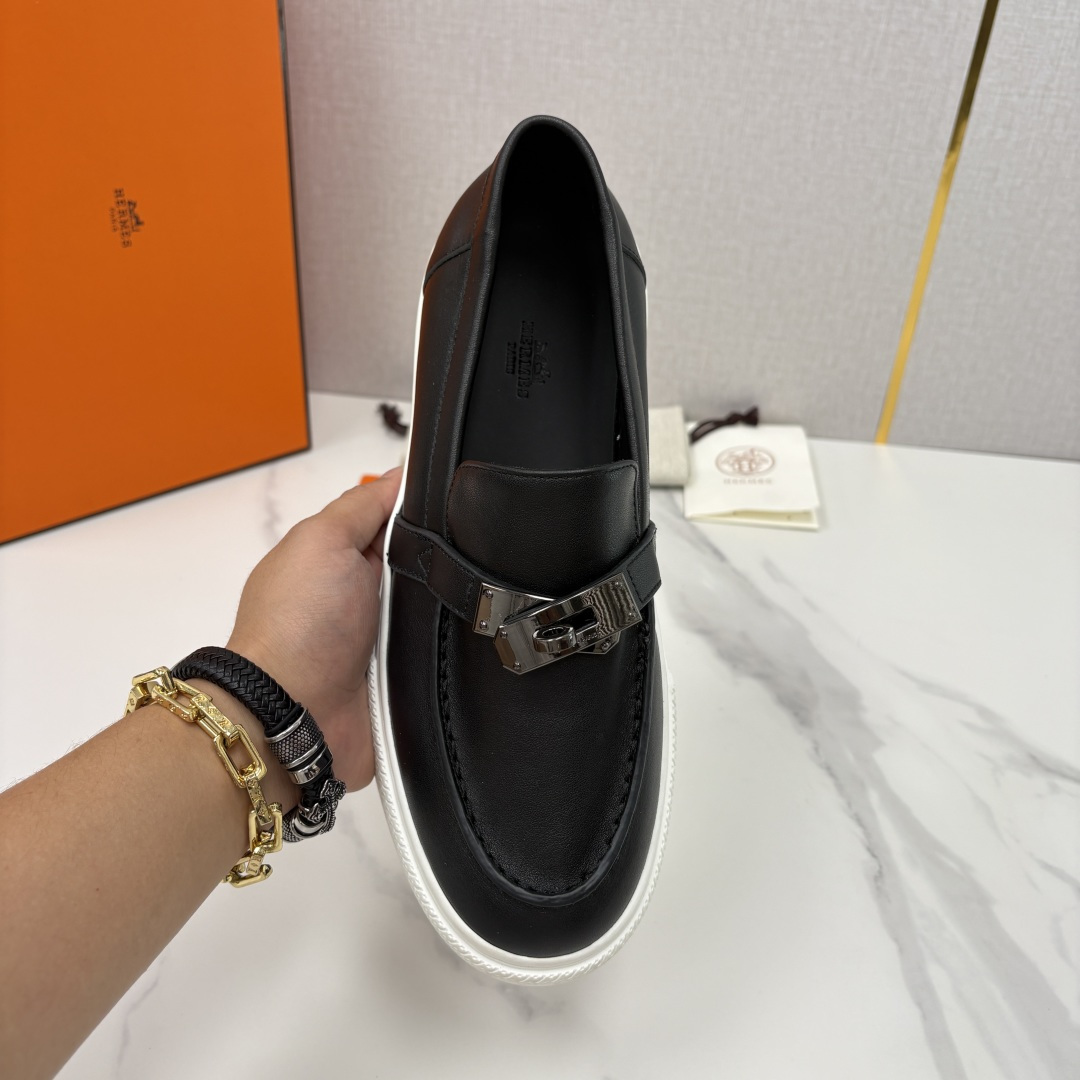 💋💍H家新品 Hermè* 爱马-仕 Job kelly 扣牛皮乐福鞋 官方 9,300 甄选进口小牛皮