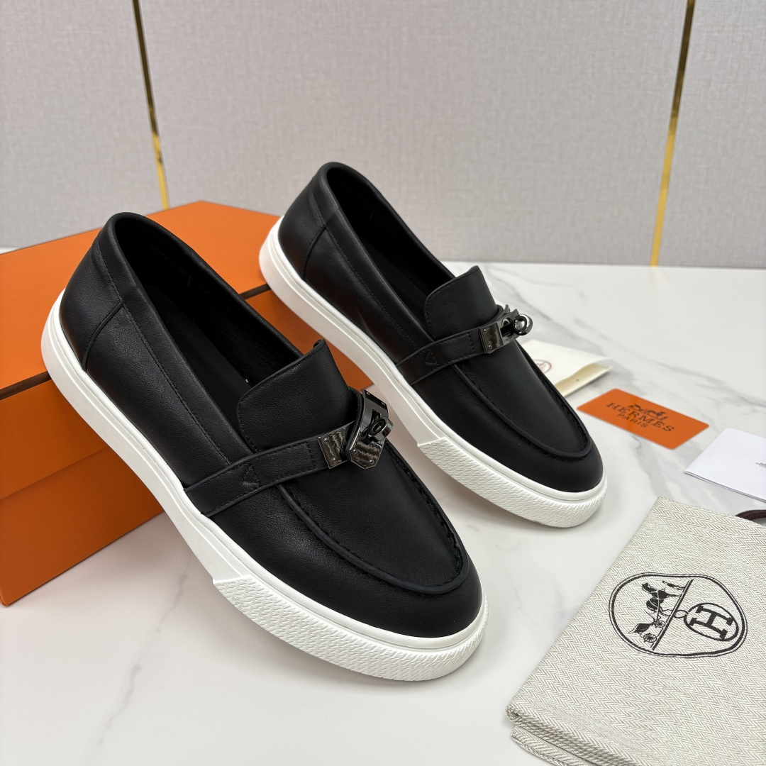 💋💍H家新品 Hermè* 爱马-仕 Job kelly 扣牛皮乐福鞋 官方 9,300 甄选进口小牛皮