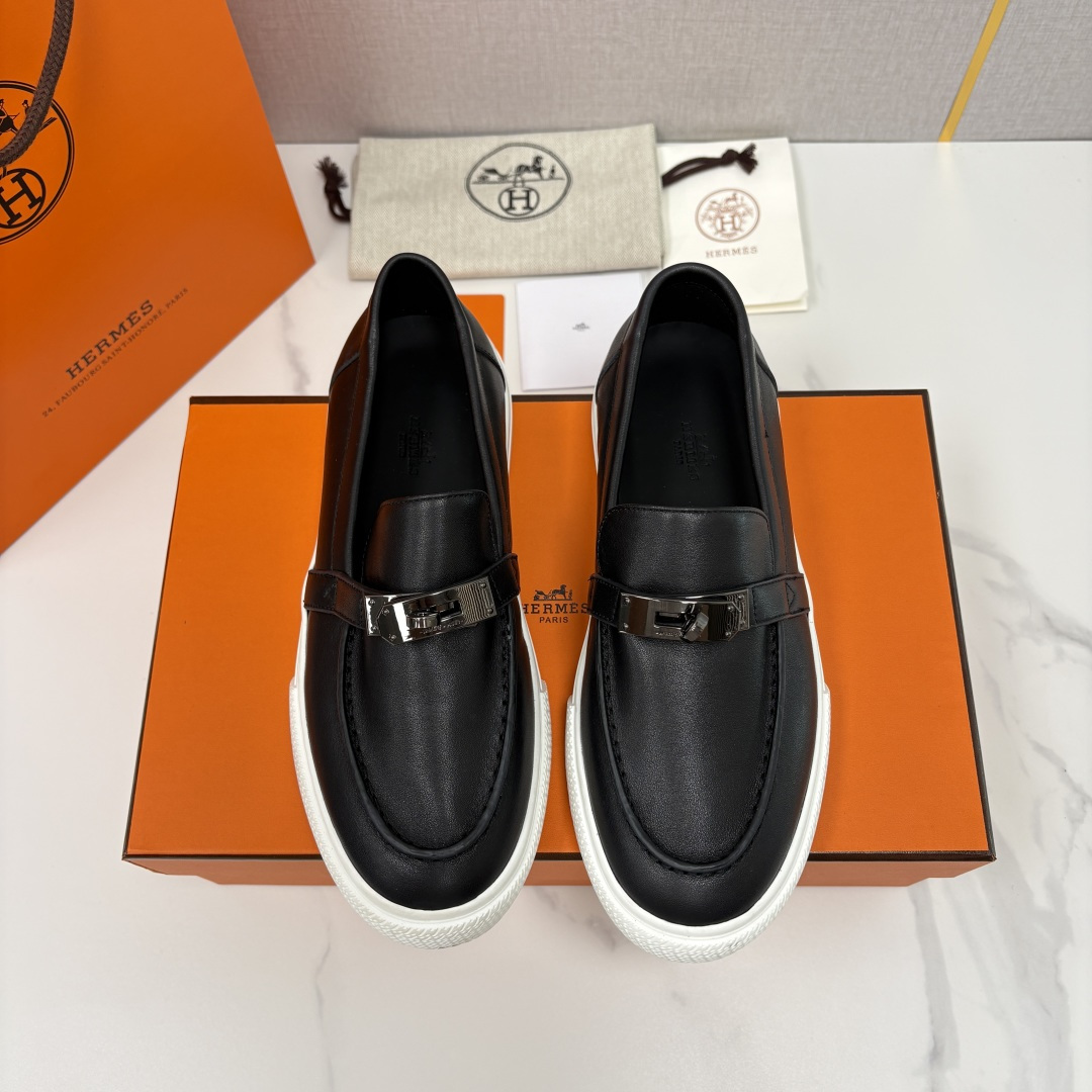 💋💍H家新品 Hermè* 爱马-仕 Job kelly 扣牛皮乐福鞋 官方 9,300 甄选进口小牛皮