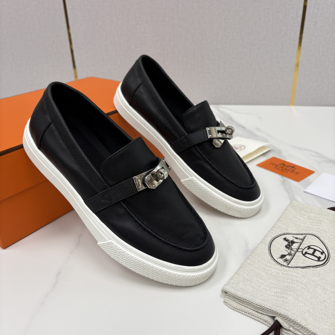 💋💍H家新品 Hermè* 爱马-仕 Job kelly 扣牛皮乐福鞋 官方 9,300 甄选进口小牛皮