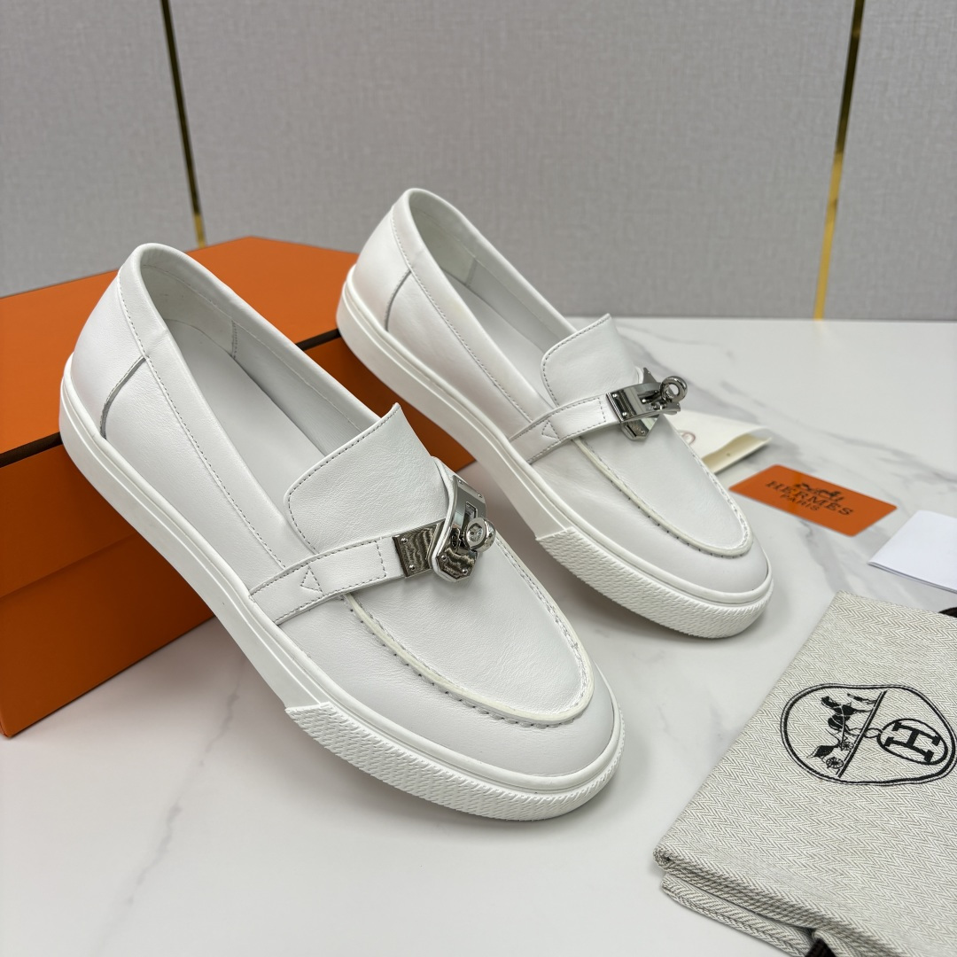 💋💍H家新品 Hermè* 爱马-仕 Job kelly 扣牛皮乐福鞋 官方 9,300 甄选进口小牛皮