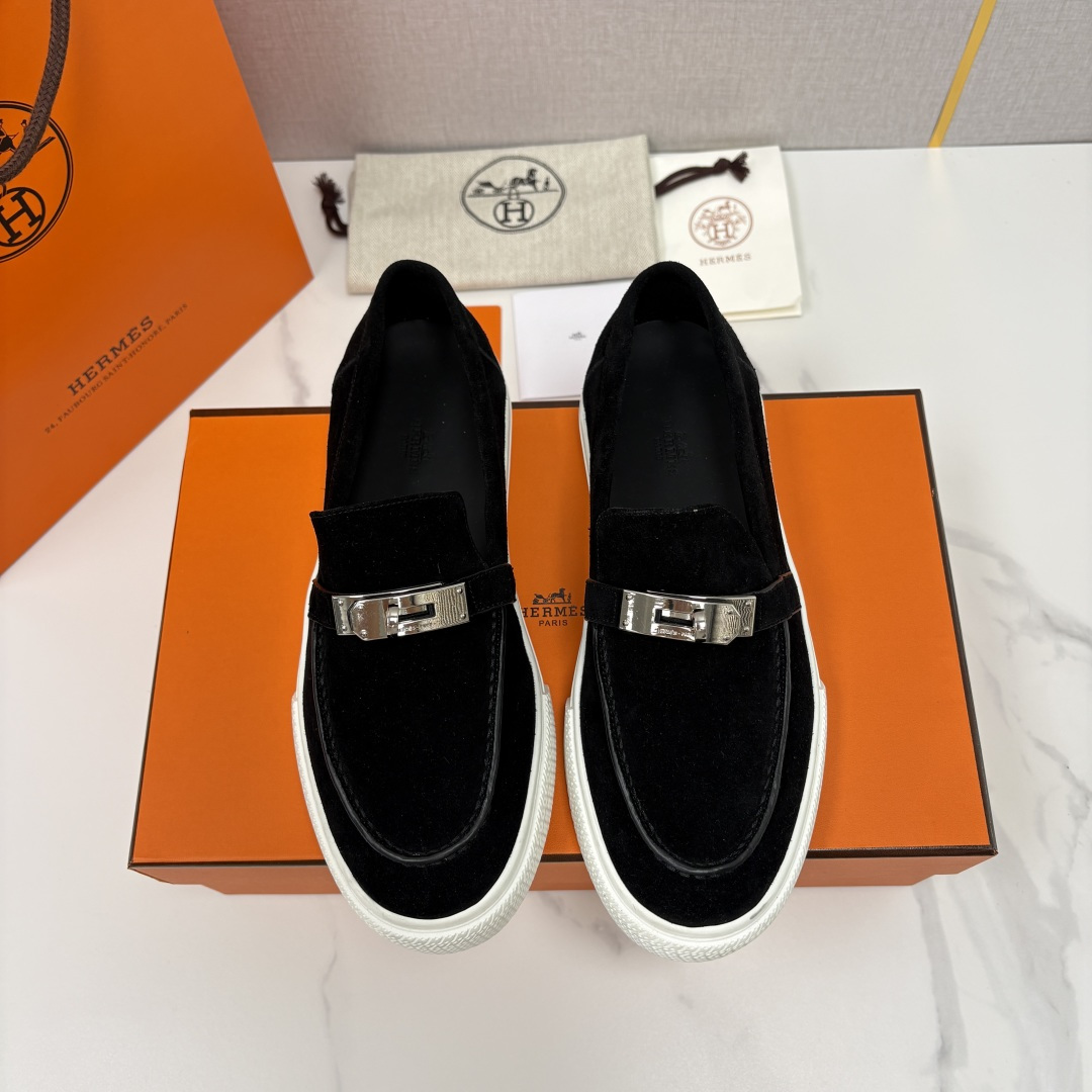 💋💍H家新品 Hermè* 爱马-仕 Job kelly 扣牛皮乐福鞋 官方 9,300 甄选进口小牛皮