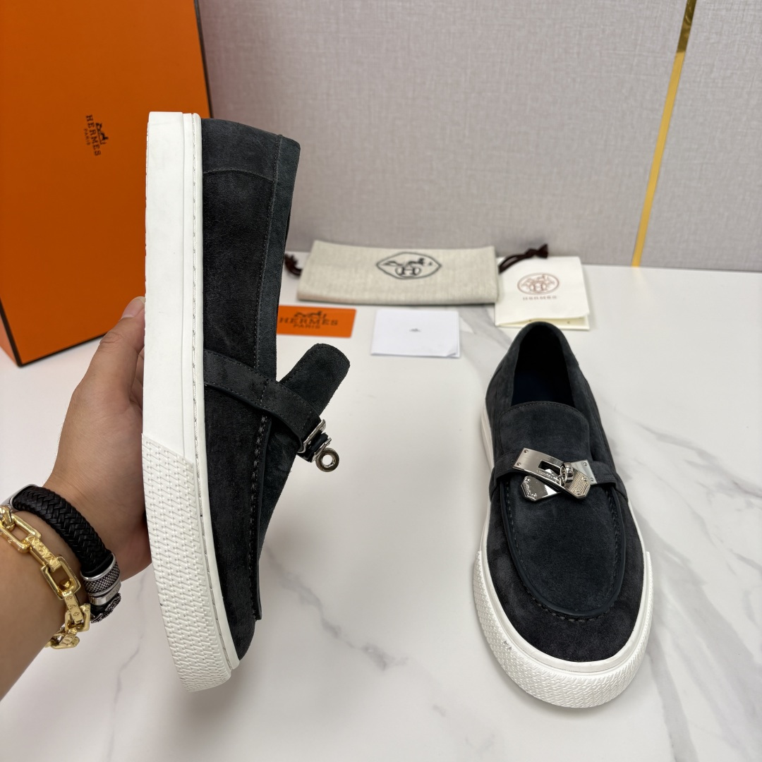 💋💍H家新品 Hermè* 爱马-仕 Job kelly 扣牛皮乐福鞋 官方 9,300 甄选进口小牛皮