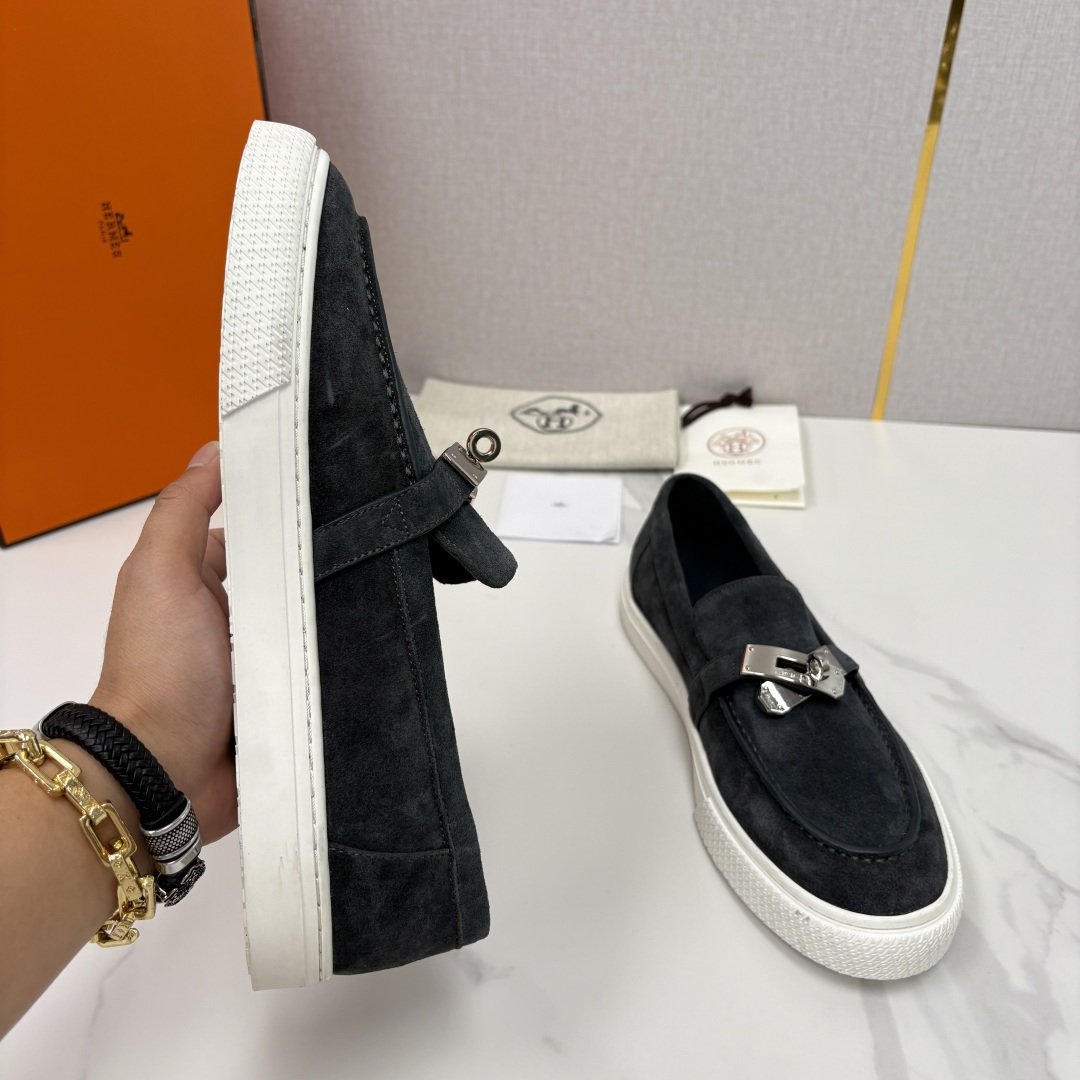 💋💍H家新品 Hermè* 爱马-仕 Job kelly 扣牛皮乐福鞋 官方 9,300 甄选进口小牛皮