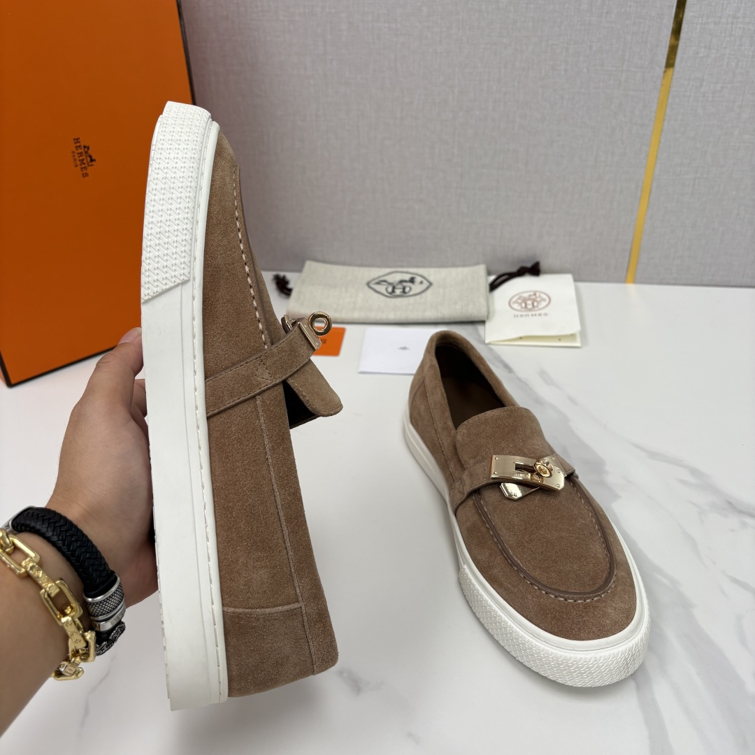 💋💍H家新品 Hermè* 爱马-仕 Job kelly 扣牛皮乐福鞋 官方 9,300 甄选进口小牛皮