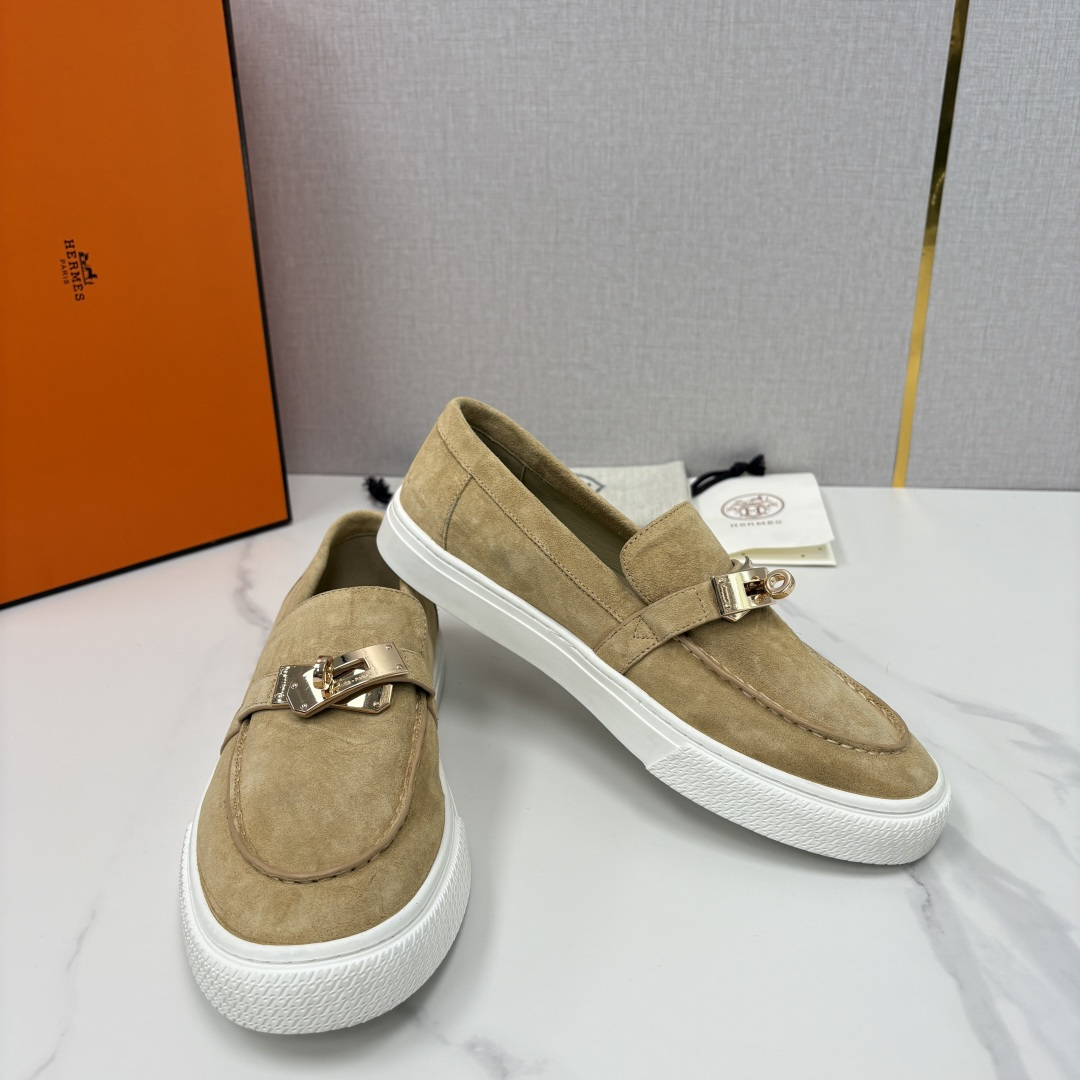 💋💍H家新品 Hermè* 爱马-仕 Job kelly 扣牛皮乐福鞋 官方 9,300 甄选进口小牛皮