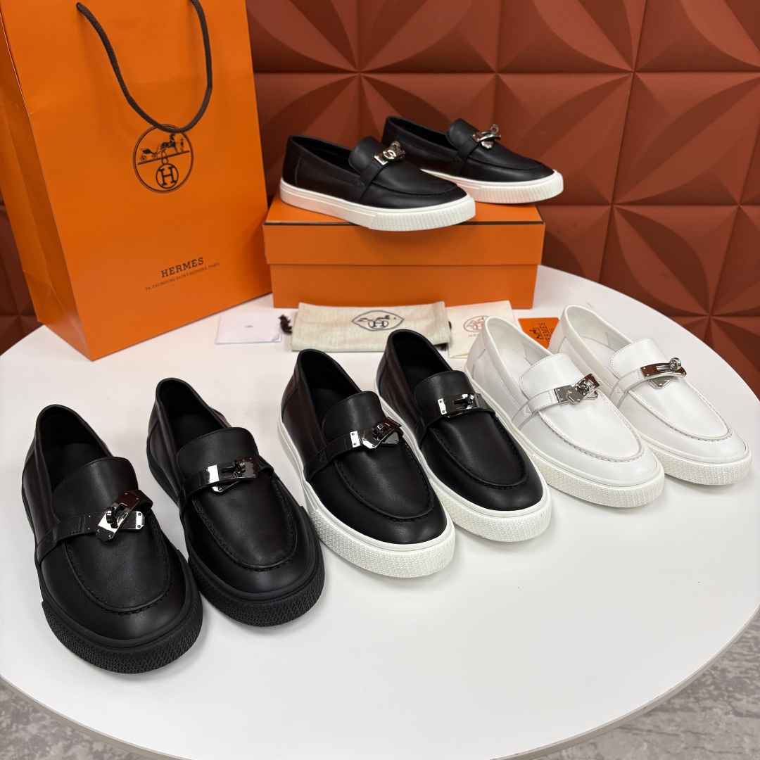 💋💍H家新品 Hermè* 爱马-仕 Job kelly 扣牛皮乐福鞋 官方 9,300 甄选进口小牛皮