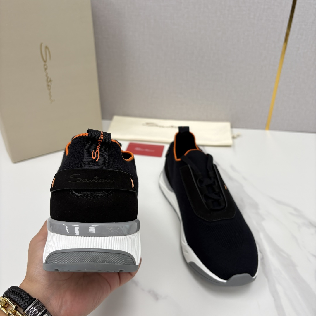 💋💍Santon* (圣东-尼）意大利男士针织低帮运动鞋出货！这个意大利纯手工鞋履品牌的每一双鞋设计简洁