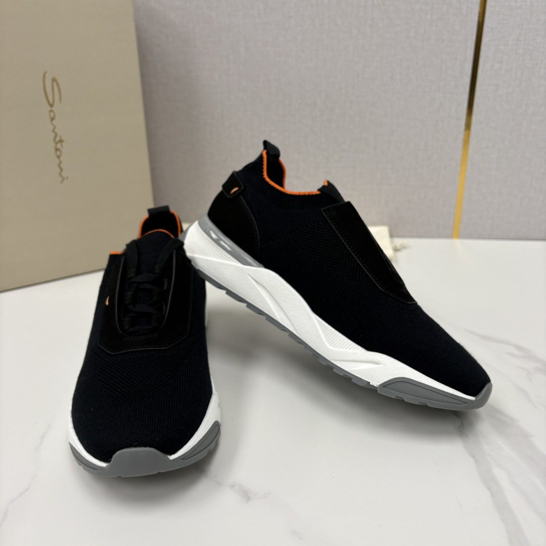 💋💍Santon* (圣东-尼）意大利男士针织低帮运动鞋出货！这个意大利纯手工鞋履品牌的每一双鞋设计简洁