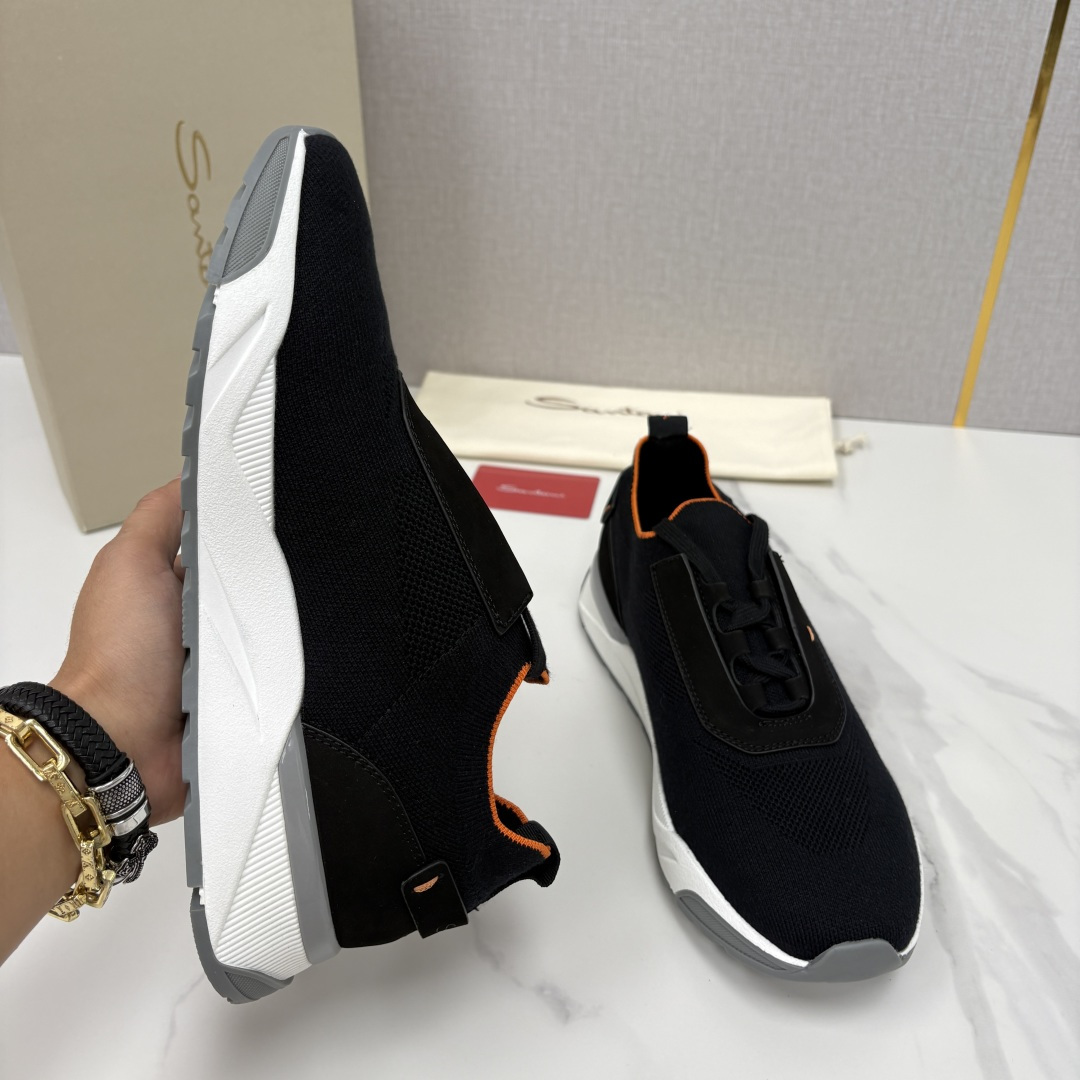 💋💍Santon* (圣东-尼）意大利男士针织低帮运动鞋出货！这个意大利纯手工鞋履品牌的每一双鞋设计简洁