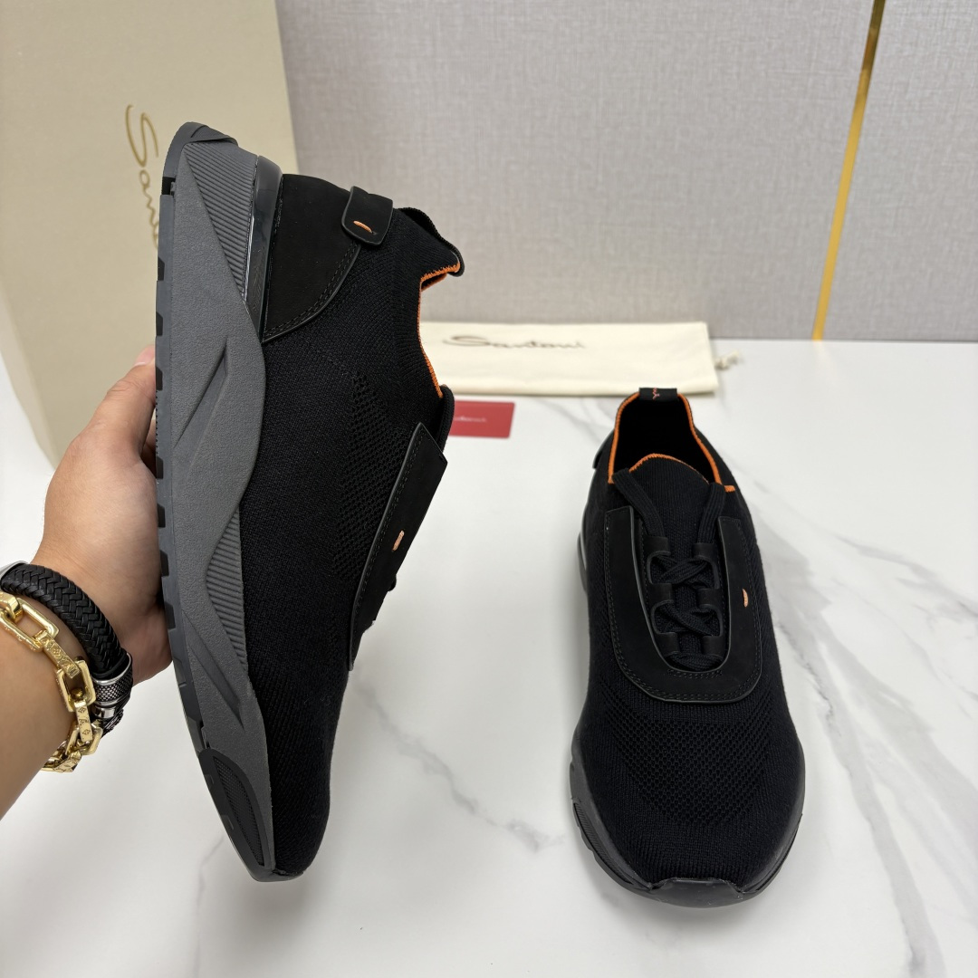 💋💍Santon* (圣东-尼）意大利男士针织低帮运动鞋出货！这个意大利纯手工鞋履品牌的每一双鞋设计简洁