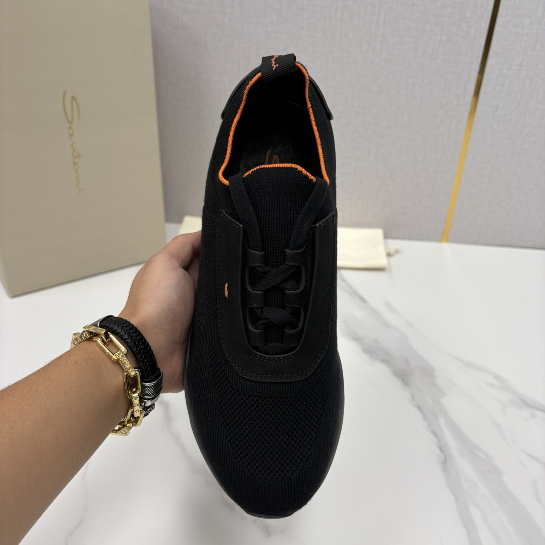 💋💍Santon* (圣东-尼）意大利男士针织低帮运动鞋出货！这个意大利纯手工鞋履品牌的每一双鞋设计简洁