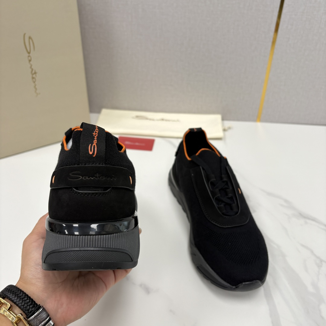 💋💍Santon* (圣东-尼）意大利男士针织低帮运动鞋出货！这个意大利纯手工鞋履品牌的每一双鞋设计简洁