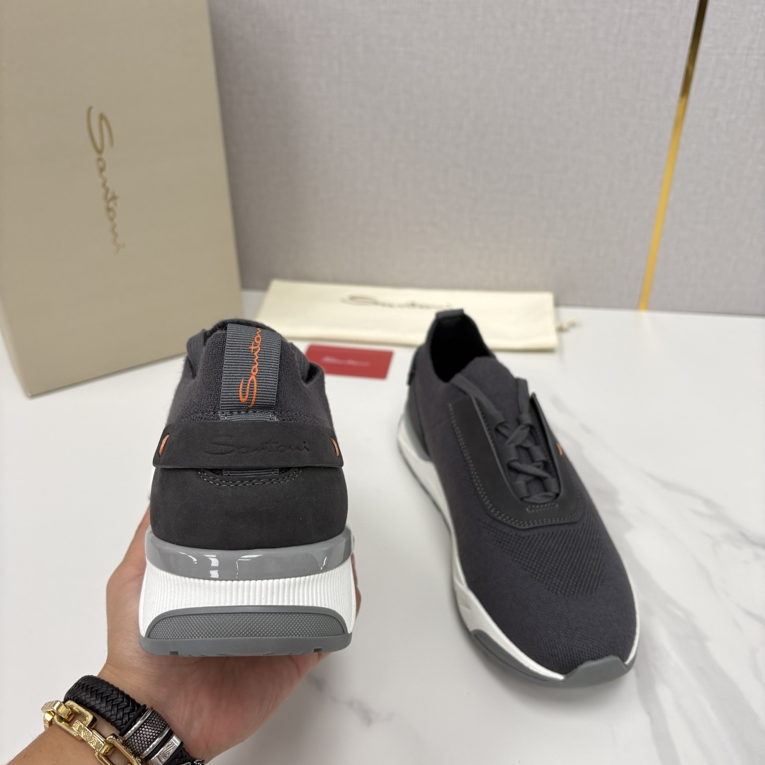 💋💍Santon* (圣东-尼）意大利男士针织低帮运动鞋出货！这个意大利纯手工鞋履品牌的每一双鞋设计简洁